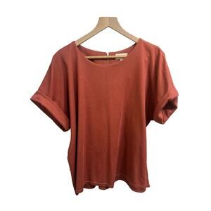 Melloday Short Sleeve Pullover Shirt Top Women's Size Large